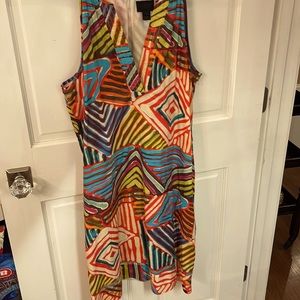 J Crew sleeveless cotton mini-dress, side zip, size 12 Tall